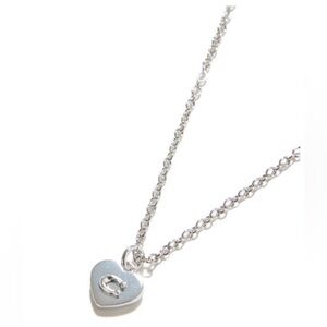 Coach Silver Heart Pendant Necklace